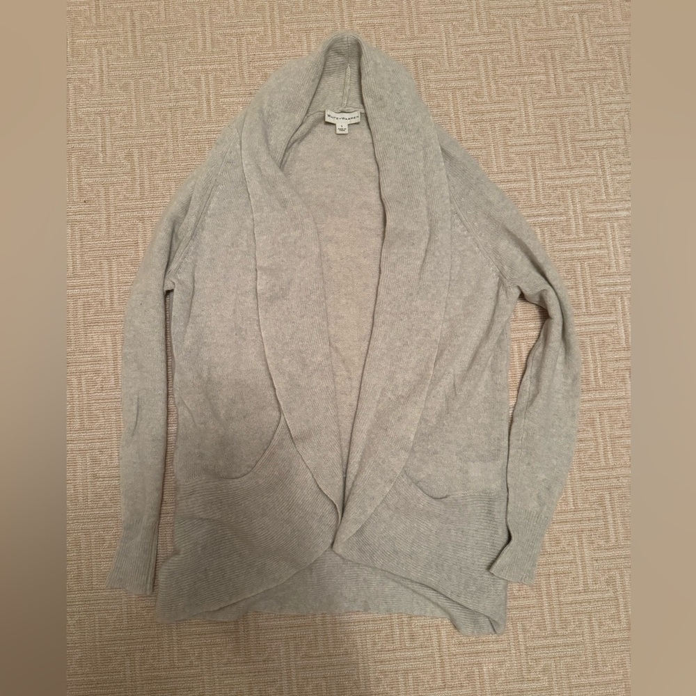 White and Warren Cashmere Cozy Gray Women's Sweater Size Small